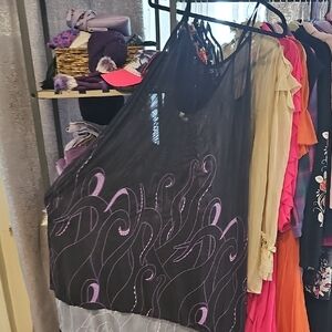 Disney The Little Mermaid Black Sheer Coverup